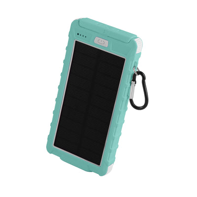 Solar 10,000mAh Dual USB Backup Battery - Mint