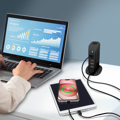 Power Tower Multi Port Charging Station - Black