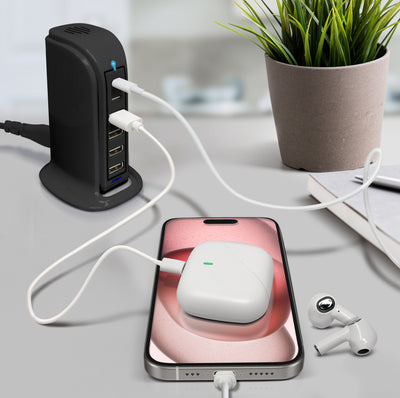 Power Tower Multi Port Charging Station - Black