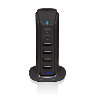 Power Tower Multi Port Charging Station - Black