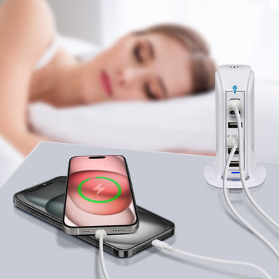 Power Tower Multi Port Charging Station - White