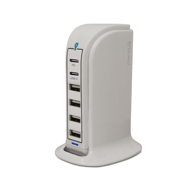 Power Tower Multi Port Charging Station - Grey