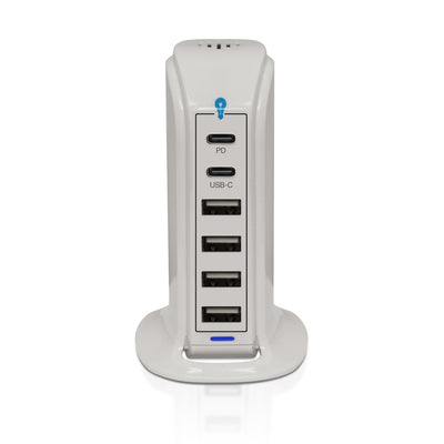 Power Tower Multi Port Charging Station - Grey