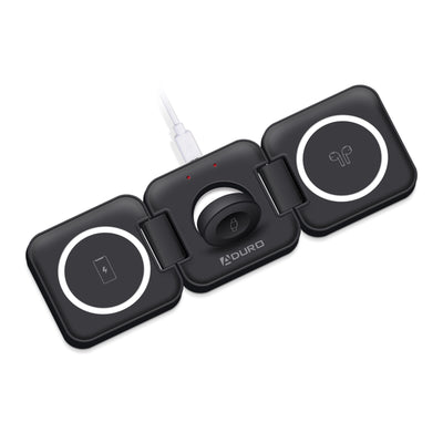 Trinity 3 in 1 Wireless Charging Station for iPhone AirPods & iWatch - Black