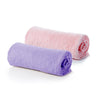 2 Pack Quick Drying Hair Towel Wrap - PINK/PURPLE