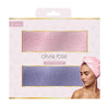2 Pack Quick Drying Hair Towel Wrap - PINK/PURPLE