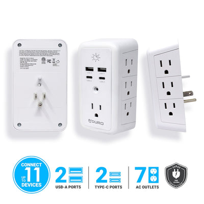 2 Pack Surge Glow Multi Charging Station - White