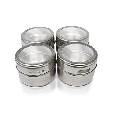 4 Pack Twist and Shake Magnetic Spice Jars