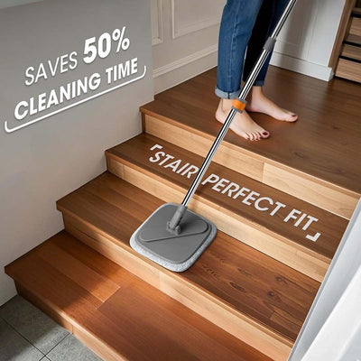 Spin Mop and Bucket Set with Separate Dirty Water System