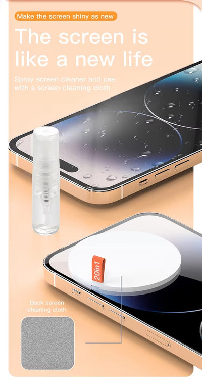 3p Experts 20 n 1 Tech Cleaning Set - BLACK