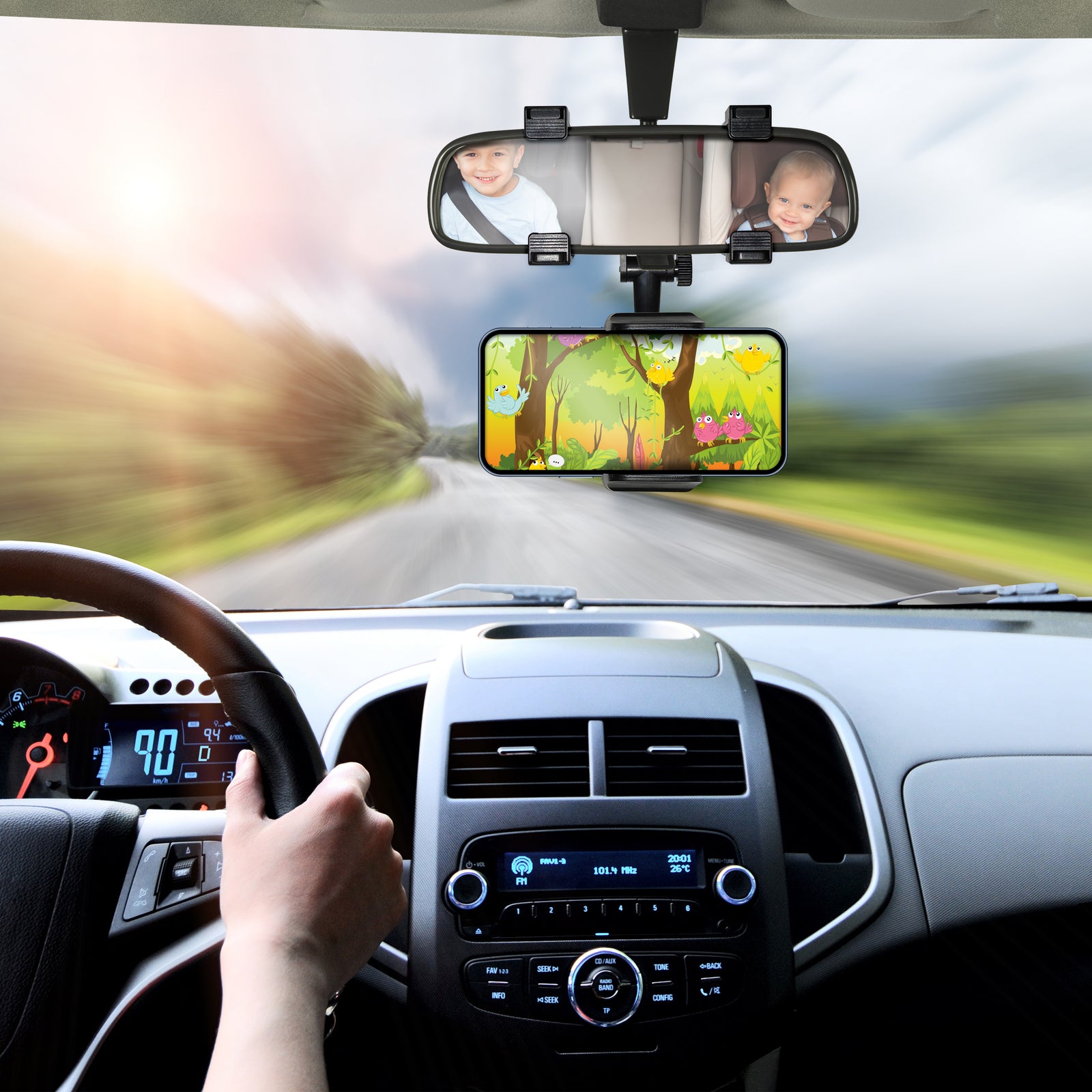 Universal Rearview Mirror Car Mount