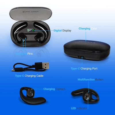 Open Air True Wireless Earbuds - BLACK