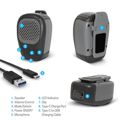 BOGO! Universal Rugged Wireless Clip Speaker