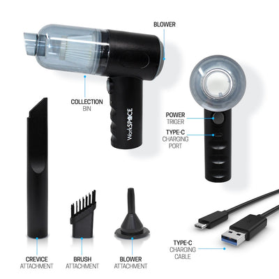 WorkSpace 2-in-1 Cordless Rechargeable Vacuum & Blower